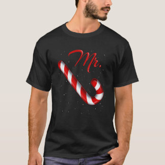 Candy Cane Frau Merry und Bright Red and White T-Shirt