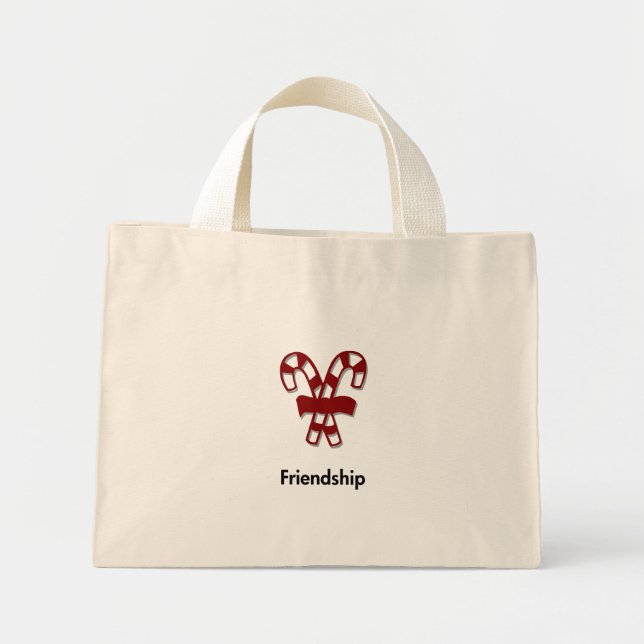 Candy Cane Friendship Mini Stoffbeutel (Vorne)