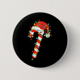 Candy Cane frohe und helle Weihnachtsleuchten Männ Button