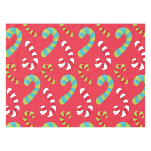 Candy Cane Fun Holiday Tableclout Tischdecke (Vorderseite (Horizontal))
