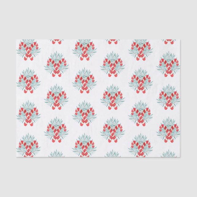 Candy Cane Garland Seidenpapier (Vorderseite)
