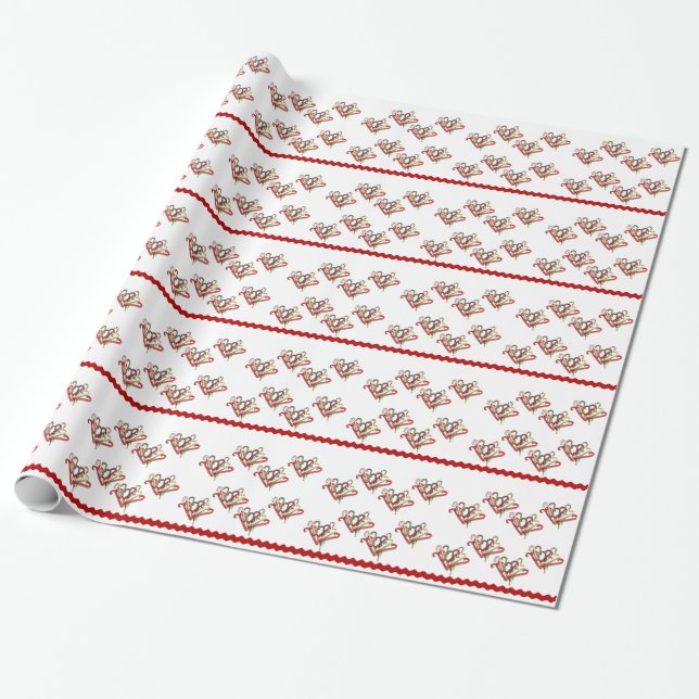 Candy Cane Geschenkpapier (Ungerollt)