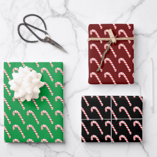 Candy Cane Geschenkpapier Set