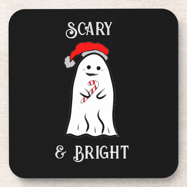 Candy Cane Ghost Getränkeuntersetzer (Vorderseite)