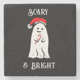 Candy Cane Ghost Steinuntersetzer