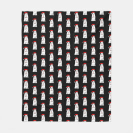 Candy Cane Ghosts Fleecedecke