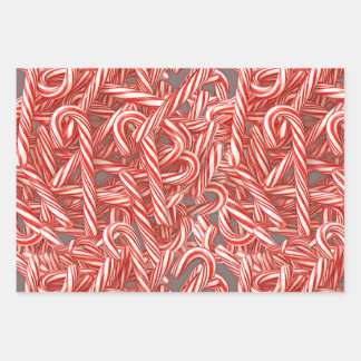 CANDY CANE GIFT WRAP GESCHENKPAPIER SET