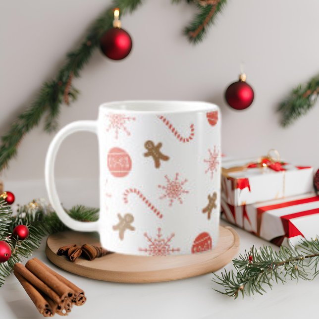 Candy Cane Gingerbread Man Snowflake Tasse (Von Creator hochgeladen)