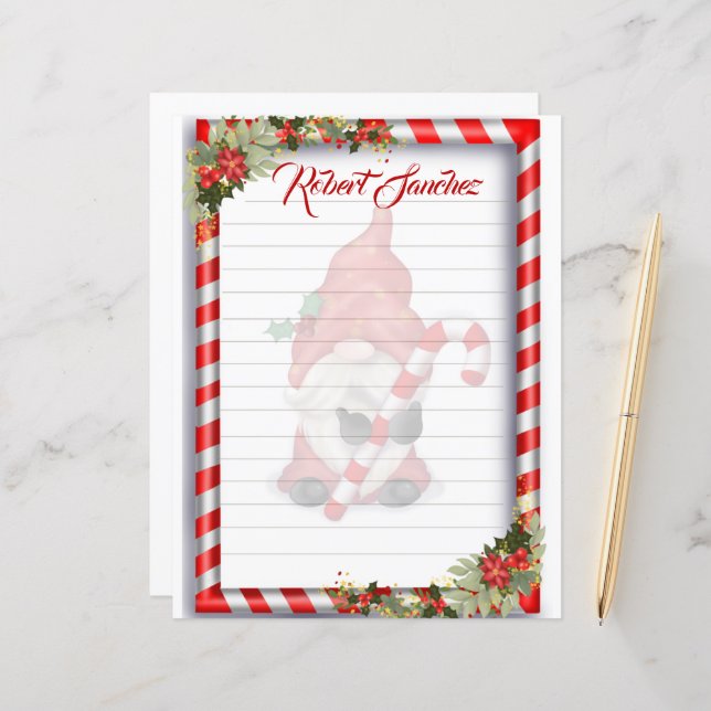 Candy Cane Gnome (Vorderseite/Rückseite Beispiel)