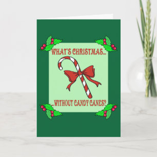 Candy Cane Greetings Card Feiertagskarte