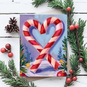 Candy Cane Heart Frohe Weihnachten