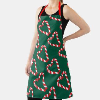 Candy Cane Heart Screwball Graphics Holiday Schürze