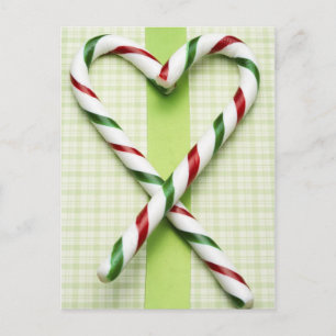 Candy Cane Hearts Postkarte