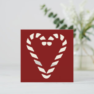 Candy Cane Herzform Frohe Weihnachten