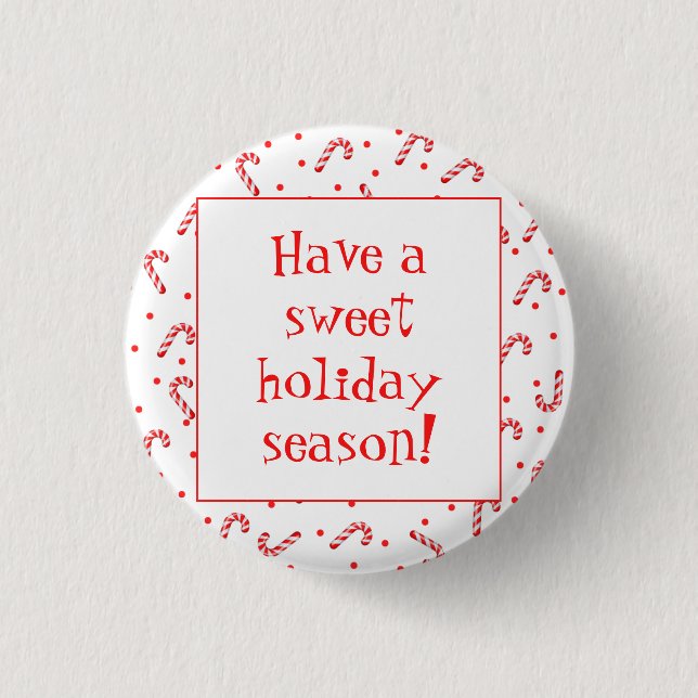 Candy Cane Holiday Button (Vorderseite)