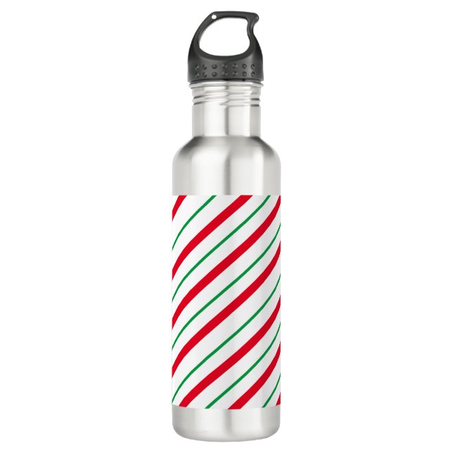 Candy Cane Holiday Edelstahlflasche (Vorderseite)