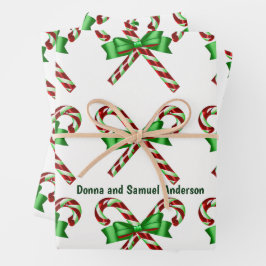 Candy Cane Holiday Geschenkpapier Set