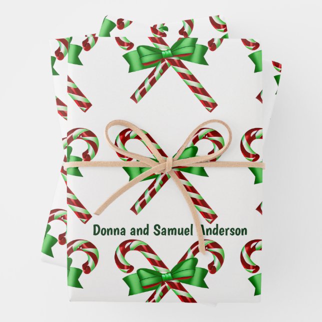 Candy Cane Holiday Geschenkpapier Set (Beispiel)