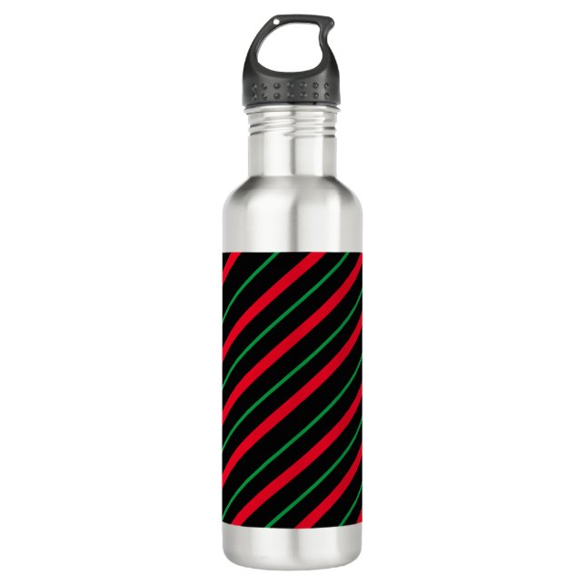 Candy Cane Holiday Stainless Steel Water Flasche Edelstahlflasche (Vorderseite)