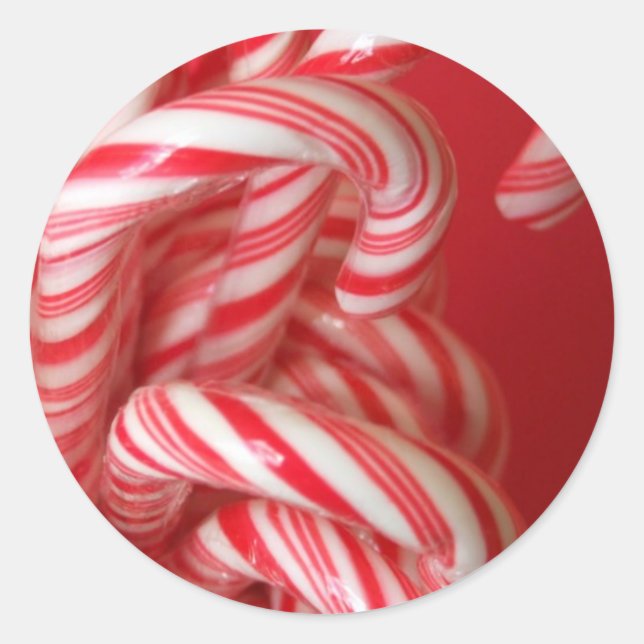 Candy Cane Holiday Stickers und Umschlag Aufkleber (Vorderseite)