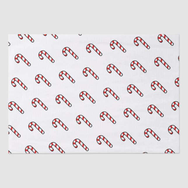 Candy Cane Holiday Tissue Paper Seidenpapier (Vorderseite)
