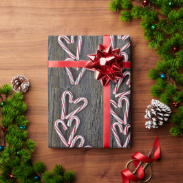 Candy Cane hört auf Stallholz Geschenkpapier
