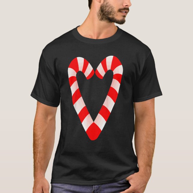 Candy Cane Hört Weihnachten Weihnachten Weihnachte T-Shirt (Vorderseite)
