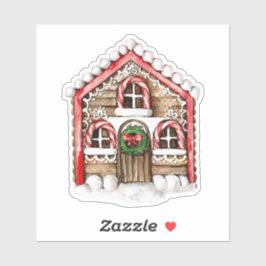 Candy Cane House Weihnachtsaufkleber Aufkleber