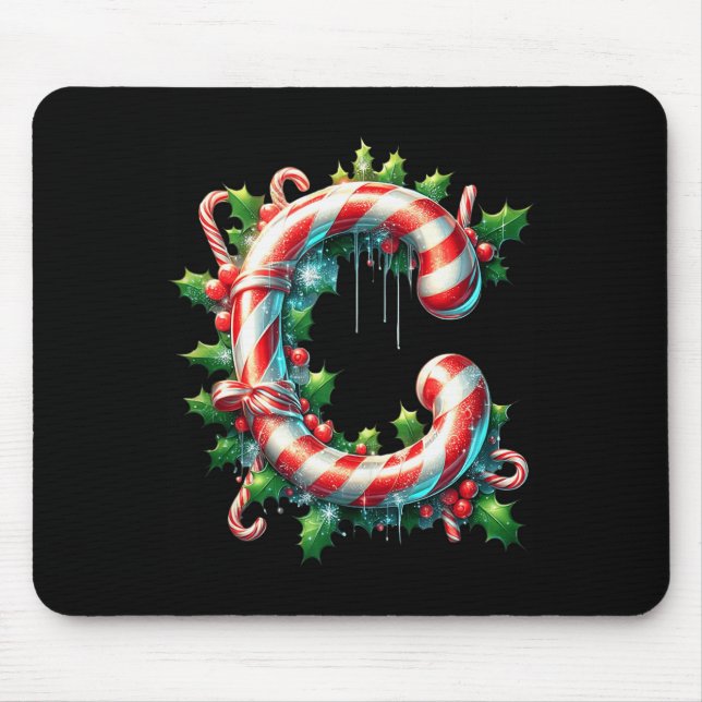 Candy Cane Joyful Holiday Srit C Tank Top  Mousepad (Vorne)
