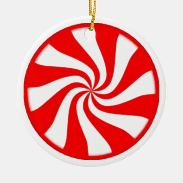 Candy Cane Keramikornament (Vorne)