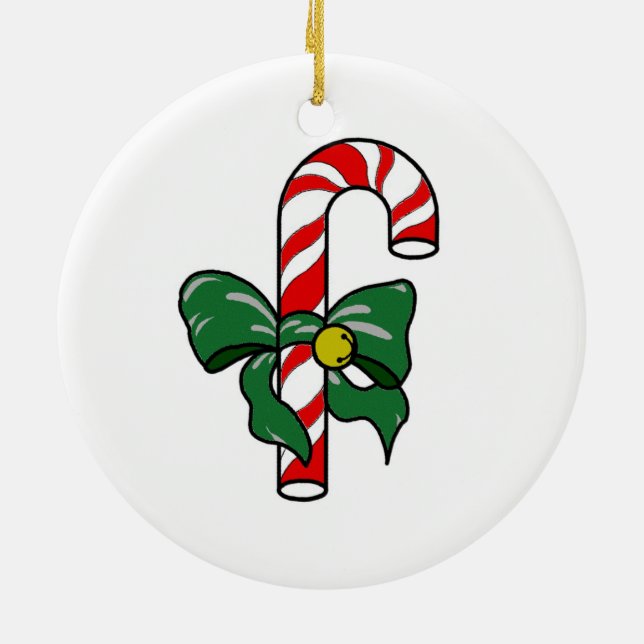 Candy Cane Keramikornament (Hinten)