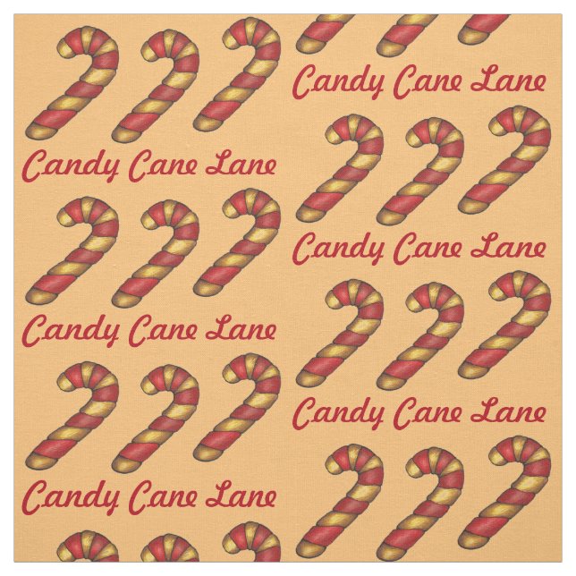 Candy Cane Lane Weihnachtskeks Weihnachtsgebäck Stoff (Muster)