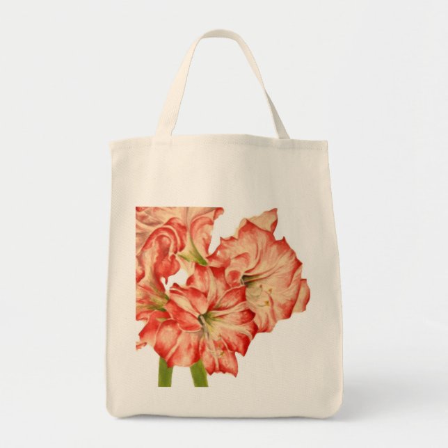 Candy Cane Lilies auf einer Tasche (Vorne)