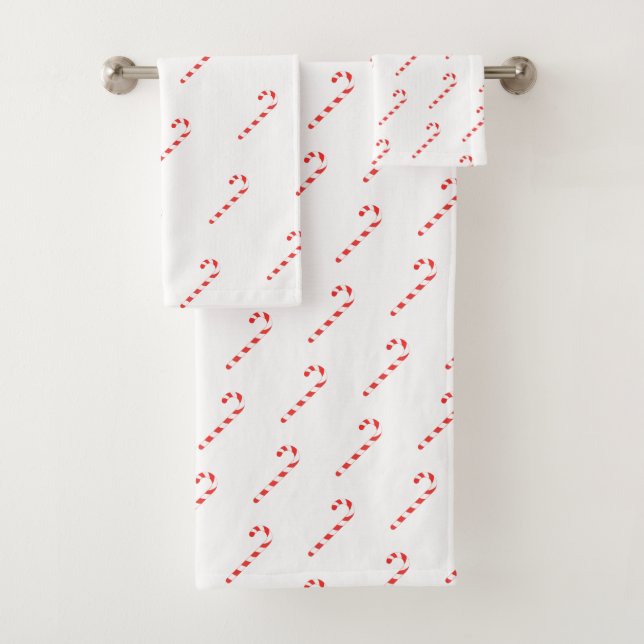 Candy Cane Malermuster Badetuch Set (Insitu)