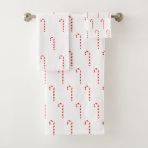 Candy Cane Malermuster Badetuch Set