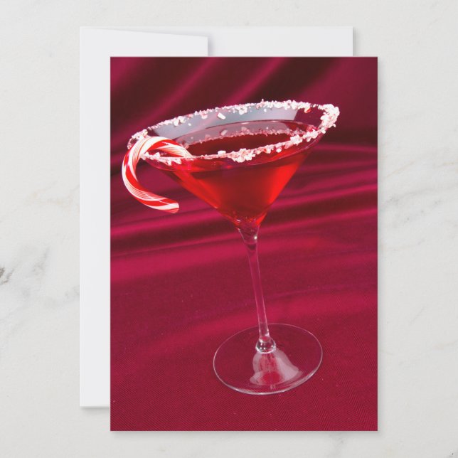 Candy Cane Martini Einladung (Vorderseite)