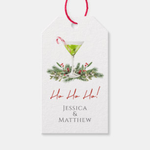 Candy Cane Martini und Misteltoe Paarschmaus Geschenkanhänger