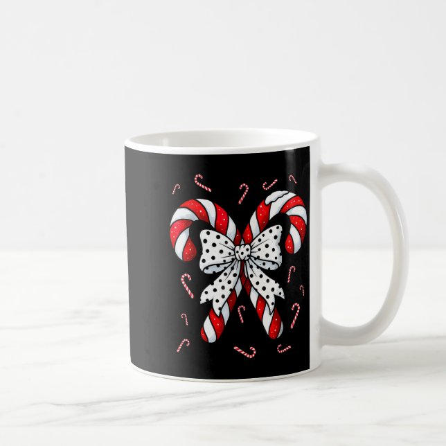 Candy Cane Merry And Bright Red And White Candy Co Kaffeetasse (Rechts)