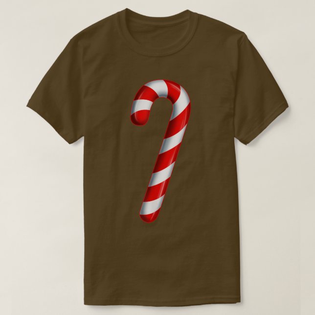 Candy Cane Merry and Bright Red and White Candy Sw T-Shirt (Design vorne)