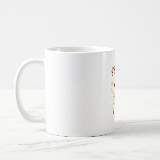 Candy Cane "Merry & Bright" Weihnachtsfeier Tasse (Links)