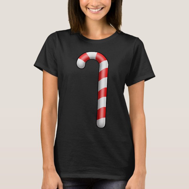 Candy Cane Merry Christmas Lights Cute Santa Hat P T-Shirt (Vorderseite)