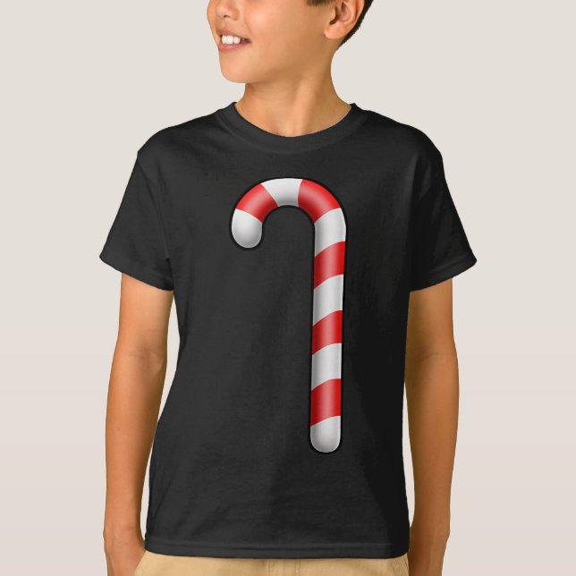 Candy Cane Merry Christmas Lights Cute Santa Hat P T-Shirt (Vorderseite)
