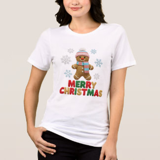 Candy Cane Merry Christmas T-Shirt | Sweet T-Shirt Tri-Blend Shirt
