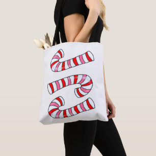 Candy Cane Merry Christmas Tragetaschen der Frauen
