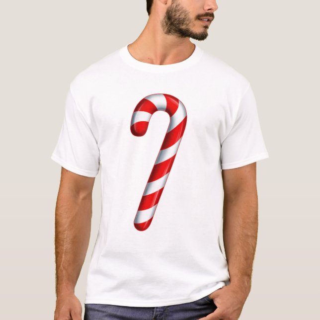 Candy Cane Merry und Helle Red and White Candy Co T-Shirt (Vorderseite)