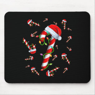 Candy Cane Merry und Helle Red und White Candy Ch Mousepad