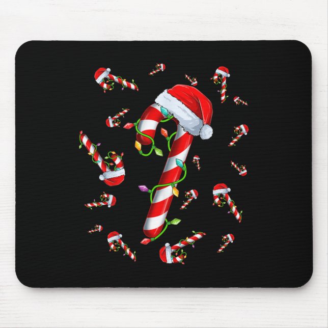 Candy Cane Merry und Helle Red und White Candy Ch Mousepad (Vorne)