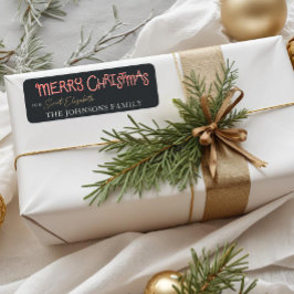 Candy Cane Merry Weihnachtsgeschenk-Label
