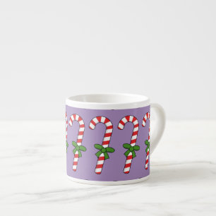 Candy Cane mit Green Ribbon Espressotasse