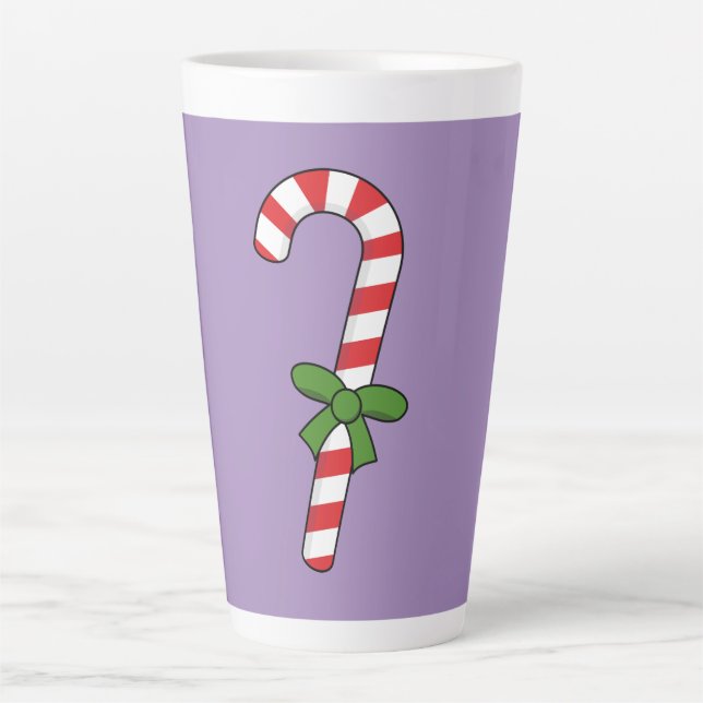 Candy Cane mit Green Ribbon Milchtasse (Vorderseite)